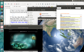 Post-paper exam with multimedia, reference files and software tools